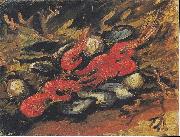 Vincent Van Gogh Still Life with Mussels and Shrimp France oil painting artist